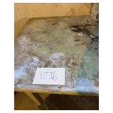 PORCELAIN TOP TABLE W/ CENTER DRAWER