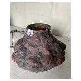 REVERSE PAINTED LARGE RED FLOWERS, TOP OPENING