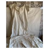 VINTAGE WHITE DRESS HAS DAMAGE AND CLOTH TO REDO