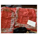 VINTAGE HAT, SCARVES, BAG ON CLOTHES AS FOUND COND