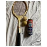 TENNIS RACKET, WILSON TENNIS BALLS NEW IN