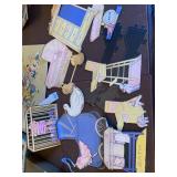 CIRCUS SET PAPER DOLLS & LARGE CARRIAGE 11.5" H