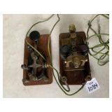 ANTIQUE MORSE CODE TELEGRAPH KEY SET AND SOUNDER