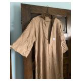 BROWN WOOL FULL LENGTH DRESS
