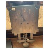 MISSION OAK CLOCK NATIONAL CLOCK COMPANY W/