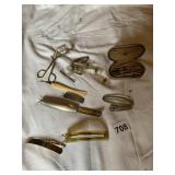 VINTAGE HAIR CLIPS, NAIL KIT, ETC.