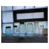 MASON, BALL, MILK BOTTLE OTTO AND PURITY MILK