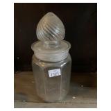 GLASS JAR WITH LID OCTAGONAL