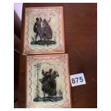 PAINTED GLASS SILHOUETTES, 4X5, CONVEX GLASS