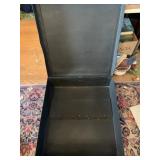 LEATHER HANDLE STORAGE CASE W/ LATCHES 19" X 21"