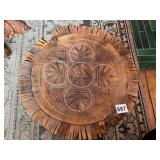 ROUND LEATHER PILLOW COVER