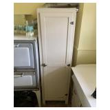 WOOD PANTRY CABINET WITH 6 SHELVES, 19X14X62.5,