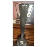 18" SILVER PLATE ENGRAVED TROPHY/VASE