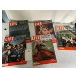 5 ISSUES OF LIFE MAGAZINE FROM 1954-1956