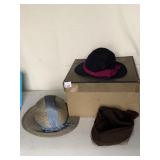 RITZ MERRIMAC NAVY BLUE LADIES FELT HAT, BROWN