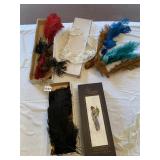 FEATHERS AND LACE TRIM MULTI COLOR 2 HIVISION BOX