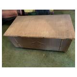 BAMBOO EDGE BLANKET CHEST GOOD CONDITION ON LEGS