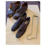 VINTAGE FORM AND 2 PAIRS OF HARD-WORKING SHOES
