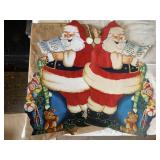 WHITMAN PUBLISHING FLOCKED CARDBOARD SANTA