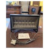 WOOD CRATE, HEATER, ICE CREAM MAKER