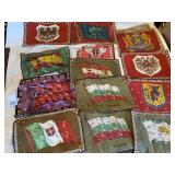 CLOTH FLAGS VARIOUS COUNTRIES 96 FELT FLAGS SOME
