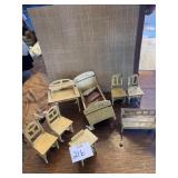 WOOD DOLL FURNITURE, LEG OF BED BROKEN