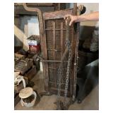 ANTIQUE WICKER PORCH SWIM W/ BASE BRACKETS 55" X