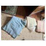 BLUE NORTH STAR BLANKET, 2 PATTERNED BLANKETS,