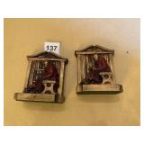 MONK BOOK ENDS 4 1/4" H