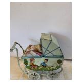 TIN LITHOGRAPH GERMANY #102STROLLER 5" H X 5" W X