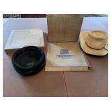STRAW HAT & VINTAGE HAT IN BOGGS & BUHL BOX