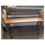 TWO TIER WOOD BOOKCASE