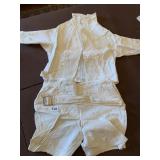 WHITE CHILDS SHORTS W/ JACKET AND BELT WHITE GOOD
