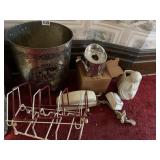 MADONA PLANTER AND PLATE RACKS WASTE CANNISTER