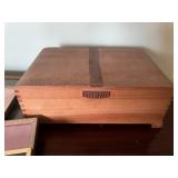 PICTURE FRAMES, WOOD BOX WITH