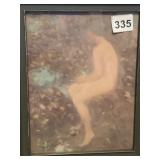 10.5X8.5 FRAMED PICTURE OF A NUDE WOMAN