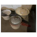PORCELAIN SAUCE POTS, STRAINER POT, POT