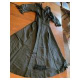 ELABORATE BLACK MOURNING GOWN