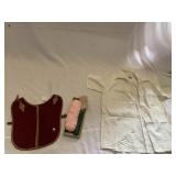 WOOL W/ LEATHER TRIM BELIEVE SADDLE COVER,