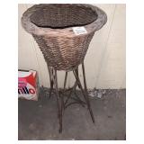 WICKER FERN STAND 23" H X 10" W