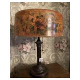 19" IRON BASED LAMP WITH 2 LIGHTS, PAINTED