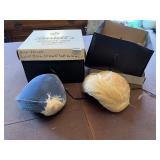 JET BLUE VELVET WITH FEATHER LIGHT MARK ON VELVET