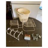 CABINET ORGANIZERS, BUCKET, CHAIN, PADLOCK NO