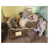 PORCELAIN OVAL BATH PAN, ROPE, ETC.