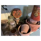 ANTIQUE CANING JARS, PLANTERS, BABY FOOD