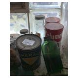 ANTIQUE TINS AND BOTTLES
