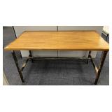 INDUSTRIAL/FARM TABLE METAL BASE 32" H X 58" W X