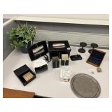 DESK SET W/ BOX, PEN HOLDERS, SONY ALARM CLOCK,