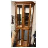 KEEPSAKE CURIO CABINET W/ GLASS IN BOX 75" H X