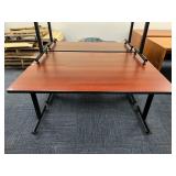 CHERRY FINISH WORKTABLES 29" H X 66" W X 24" D